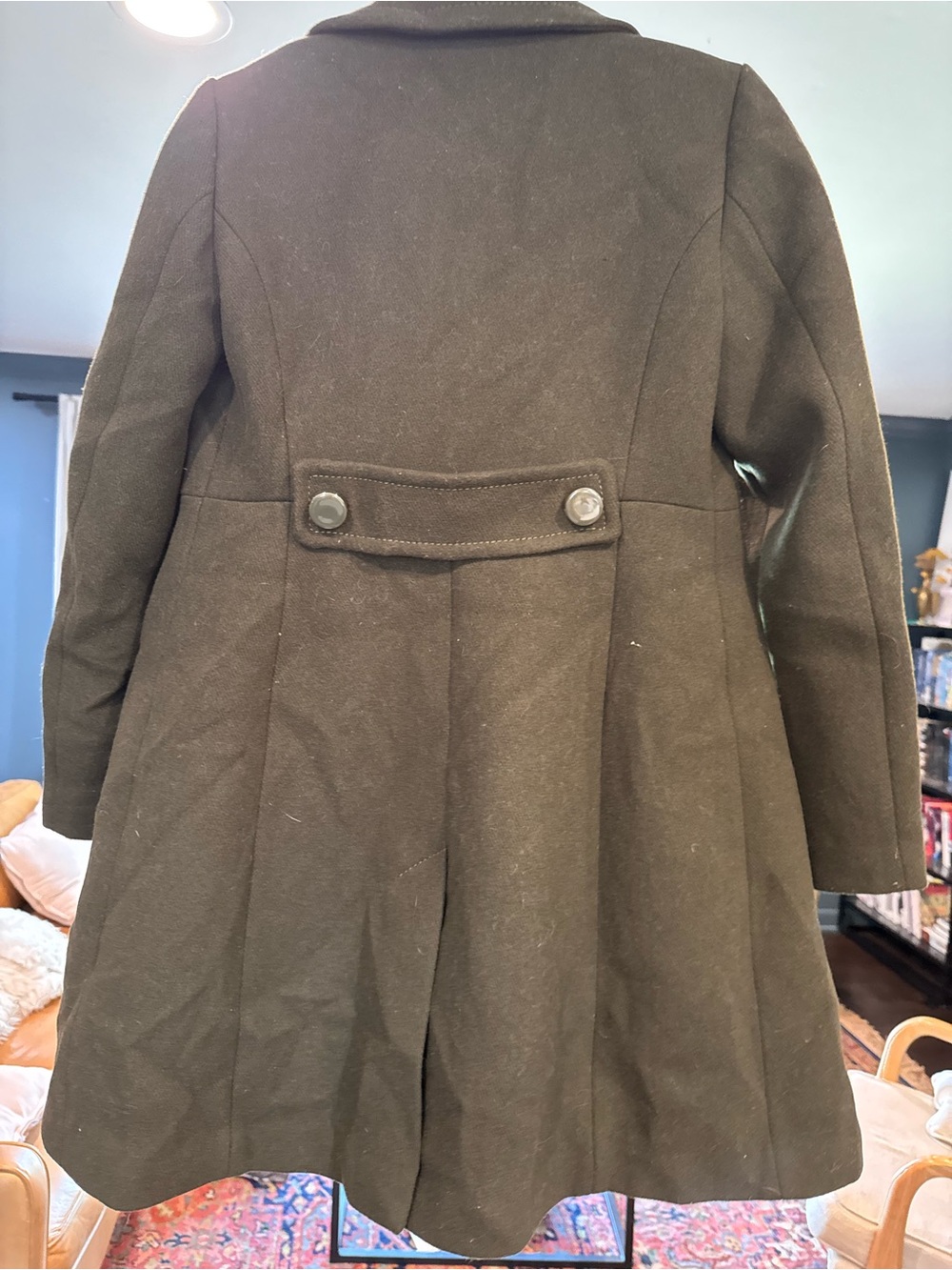 Kate Spade olive Double-Breasted Wool Coat - Women's - Picture 3 of 4